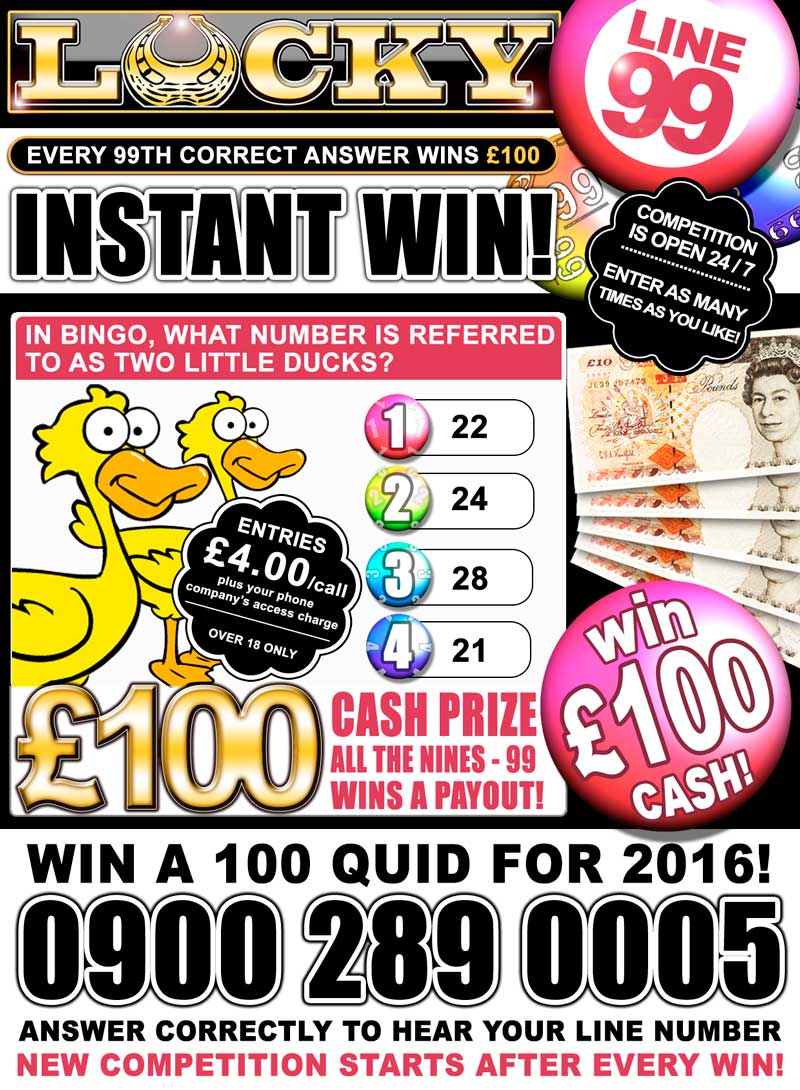 Call and win £100